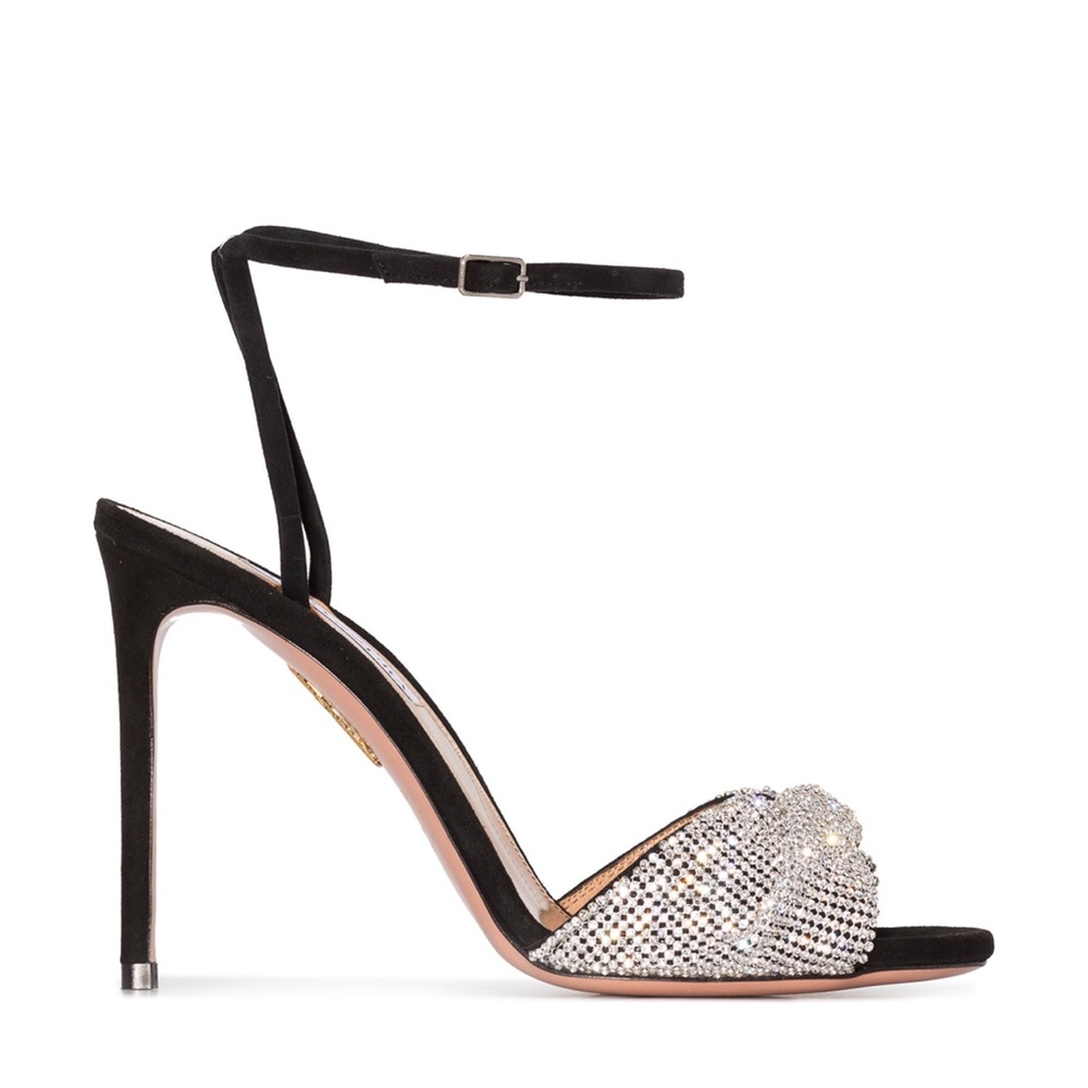 Aquazzura Crystal Twist 105mm Sandals Size 37